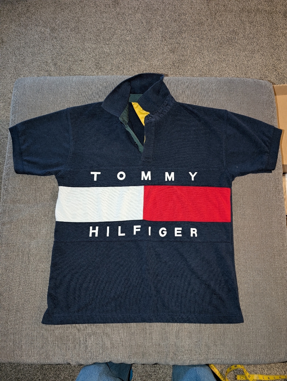 Vintage 90's Tommy Hilfiger Big Flag Logo Polo Shirt